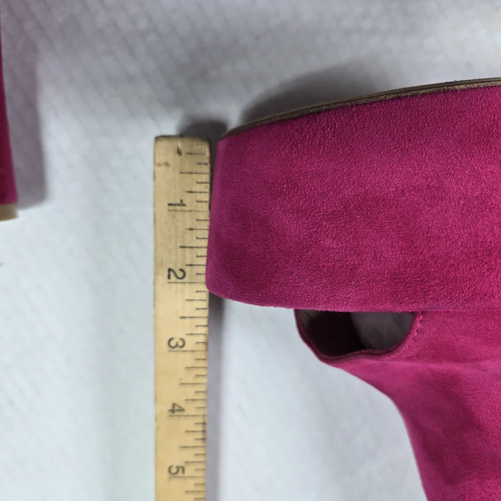 Stuart Weitzman Skyhigh 145mm Azalea Fuchsia Slide Platform Mules Size 10M - Picture 9 of 10
